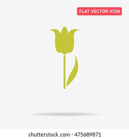 Tulip icon. Vector concept illustration for design.
