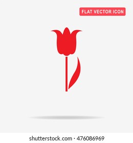 Tulip icon. Vector concept illustration for design.