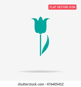 Tulip icon. Vector concept illustration for design.