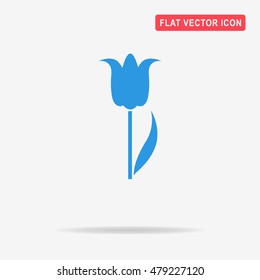 Tulip icon. Vector concept illustration for design.