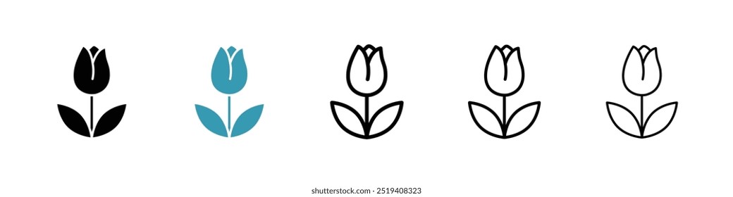 Tulip icon vector icon set. EPS 10