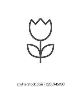 vector de icono de tulipán, símbolo de flor simple y símbolo. icono de flor o logotipo símbolo de signo aislado ilustración vectorial