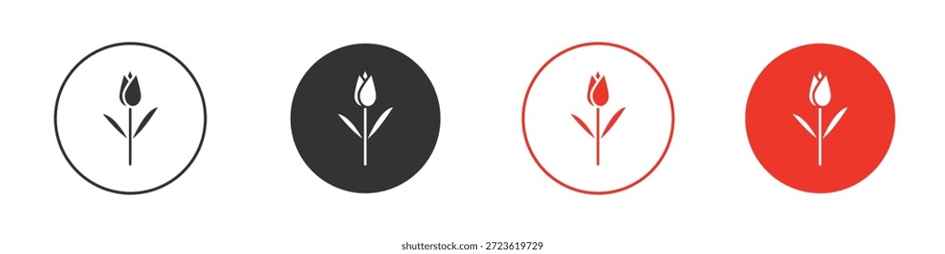 Icono de tulipán. diseño de Vector de Web