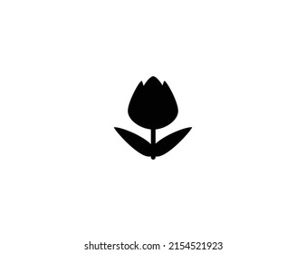 Tulip isolated realistic vector icon. Tulip flower illustration icon