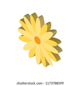 Tulip isometric left top view 3D icon