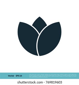 Tulip, Lily, Lotus Icon Vector Logo Template Illustration Design. Vector EPS 10.