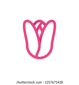 Tulip Line Logo Elegant Beautiful