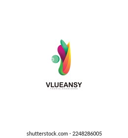 plantilla de ilustración de diseño abstracto con logotipo de tulipán