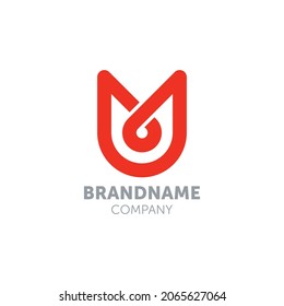 tulip logo design with geometry