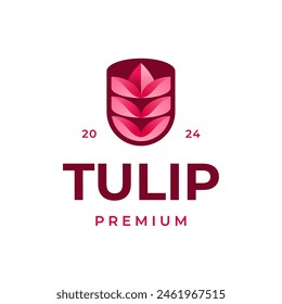 Tulip logo design vector, tulip flower, spa, salon service logotype, icon vector