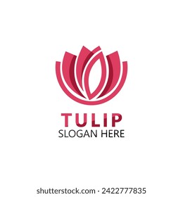 Tulip Logo Design Vector Illustration