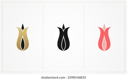 tulip logo, icon and symbol vector illustration