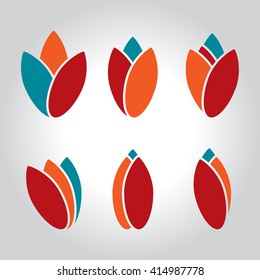 tulip logo, icon and symbol vector illustration