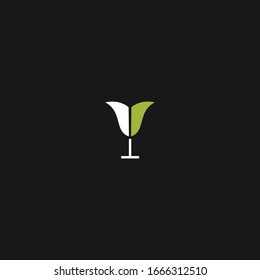 Diseño de plantilla de icono del logotipo Tulip en ilustración vectorial 