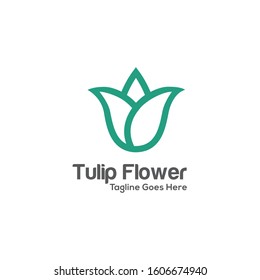 Tulip Logo and Icon Vector Template