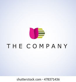 tulip logo ideas design vector illustration on background