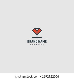 Tulip-Logo-Template-Design auf Vektorillustration 