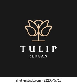 Tulip logo template vector illustration design