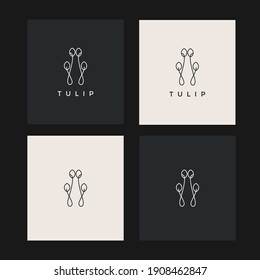 Tulip-Logo, Vektorsymbol-Abbildung