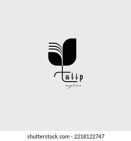 diseño de ilustración vectorial de logotipo tulip