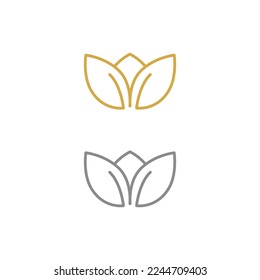 TULIP LUXURY SIGN, SYMBOL, LOGO ISOLATED ON WHITE