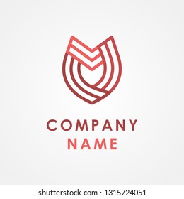 Tulip M Logo Template