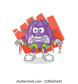 the tulip monster vector. cartoon character