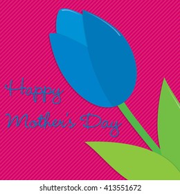 Tulip Mother's Day card in vector format.