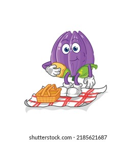 the tulip on a picnic cartoon. cartoon mascot vector