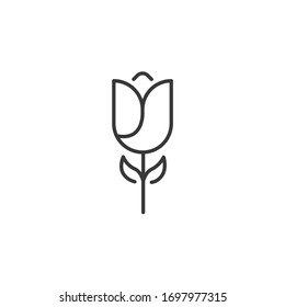 Tulip. Rahmensymbol. Vektorillustration