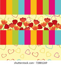 Tulip pattern seamless background