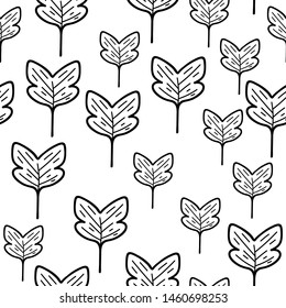 tulip poplar leaves vector seamless pattern with white background. Great for wallpaper,backgrounds,gifts,surface pattern design,packaging design projects, stationary,fabric