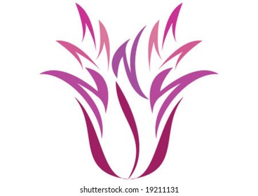 tulip shape stylize background pattern