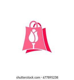 Tulip Shop, Rose Shop, Beauty and Fashion Logo