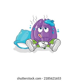 the tulip sick vector. cartoon character