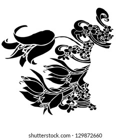 tulip silhouette drawing