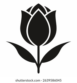 Tulip Silhouette Vector Icon: A Symbol of Elegance in Design