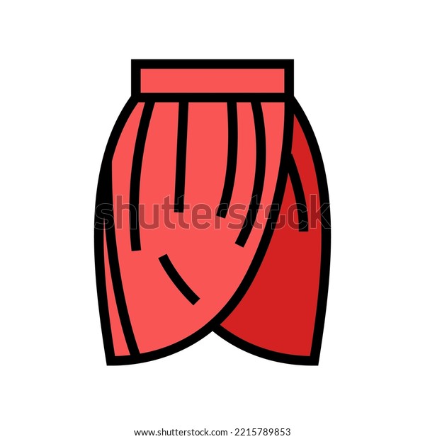 tulip skirt color icon vector. tulip skirt\
sign. isolated symbol\
illustration