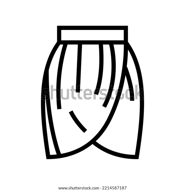 tulip skirt line icon vector. tulip\
skirt sign. isolated contour symbol black\
illustration