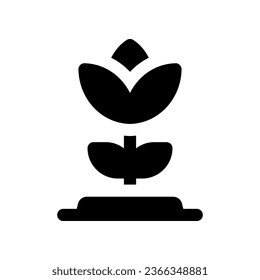 tulip solid icon. vector icon for your website, mobile, presentation, and logo design.