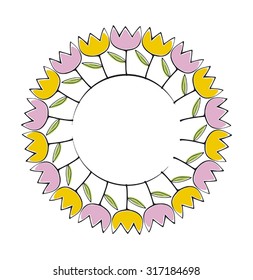 tulip, stylization, spring Flower, crown flower