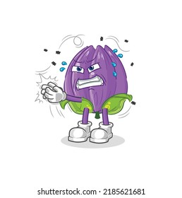 the tulip swat fly character. cartoon mascot vector