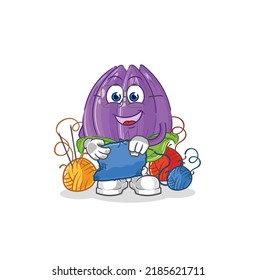 the tulip tailor mascot. cartoon vector