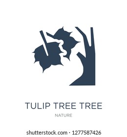 tulip tree tree icon vector on white background, tulip tree tree trendy filled icons from Nature collection, tulip tree tree vector illustration