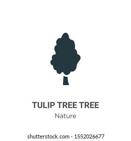 Tulip tree tree vector icon on white background. Flat vector tulip tree tree icon symbol sign from modern nature collection for mobile concept and web apps design.
