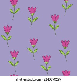 TULIP TRENDY SEAMLESS PATTERN IN EDITABLE VECTOR FILE