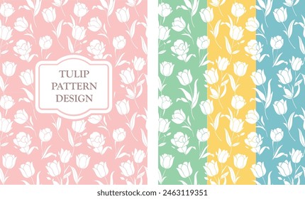 Tulip vector files for packaging design, fabric prints, wallpaper, book covers, printed materials, wrapping, equipment. Files can be customized for work.