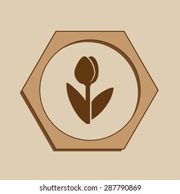 Tulip vector icon 