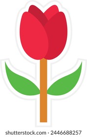 Tulip vector icon. Can be used for printing, mobile and web applications.