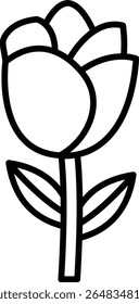 Tulip vector icon. Can be used for printing, mobile and web applications.